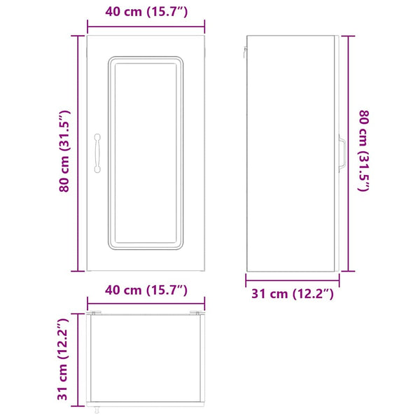Küchenschrank Kalmar Artisan Eiche 40x80 cm