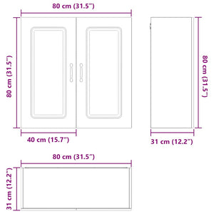 Küchenschrank Grau Sonoma 80x80 cm