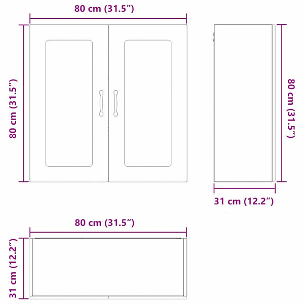 Küchenschrank Kalmar Geräucherte Eiche 80 cm