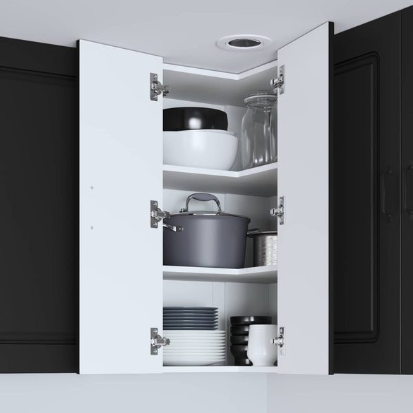 Schwarzer Küchenschrank Kalmar, 57x57x80 cm