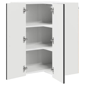 Schwarzer Küchenschrank Kalmar, 57x57x80 cm
