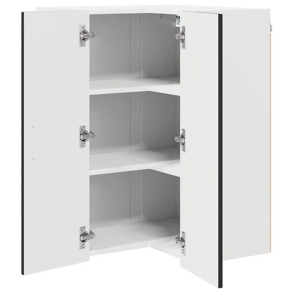 Schwarzer Küchenschrank Kalmar, 57x57x80 cm