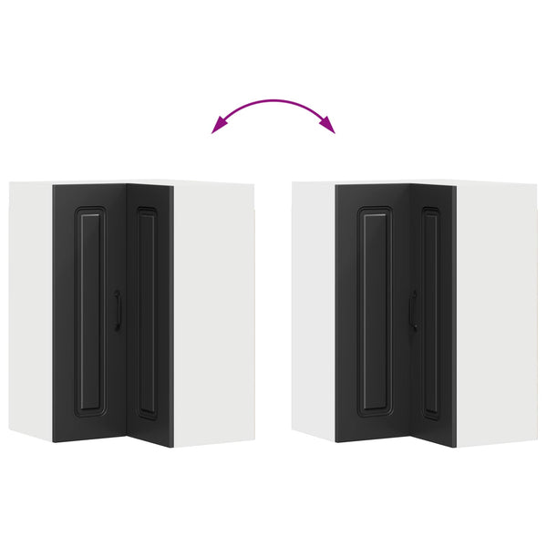 Schwarzer Küchenschrank Kalmar, 57x57x80 cm