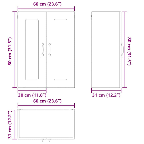 Küchenschrank Kalmar Altholz 60 cm