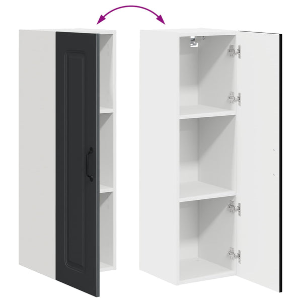 Schwarzer Küchenschrank Kalmar, 30x31x100 cm