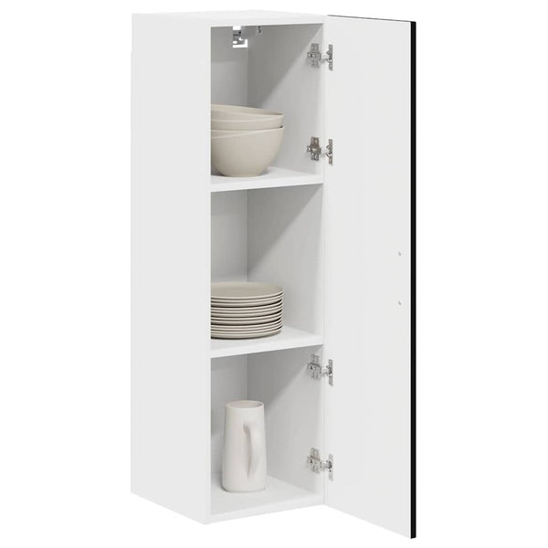 Schwarzer Küchenschrank Kalmar, 30x31x100 cm