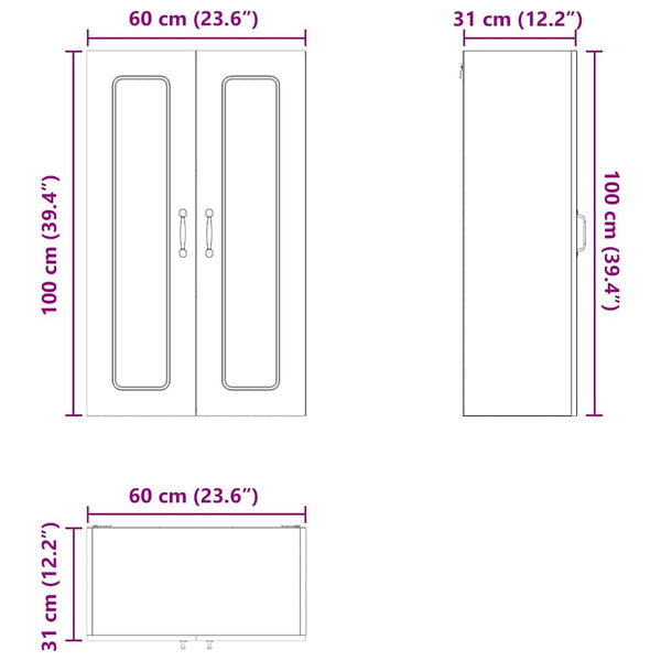 Küchenschrank Kalmar Altholz 60x31x100cm