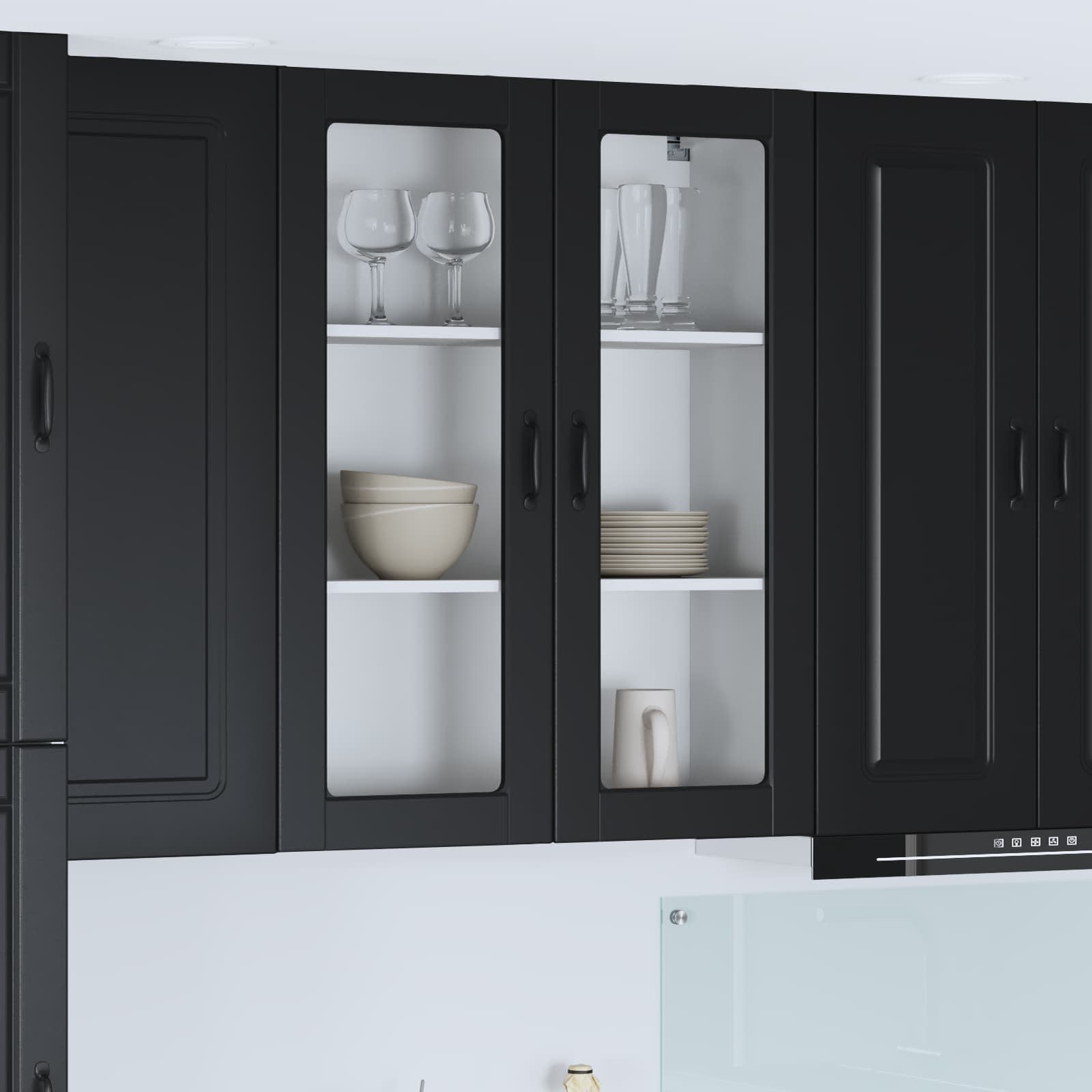 Küchenschrank Kalmar Schwarz 80x31x100cm