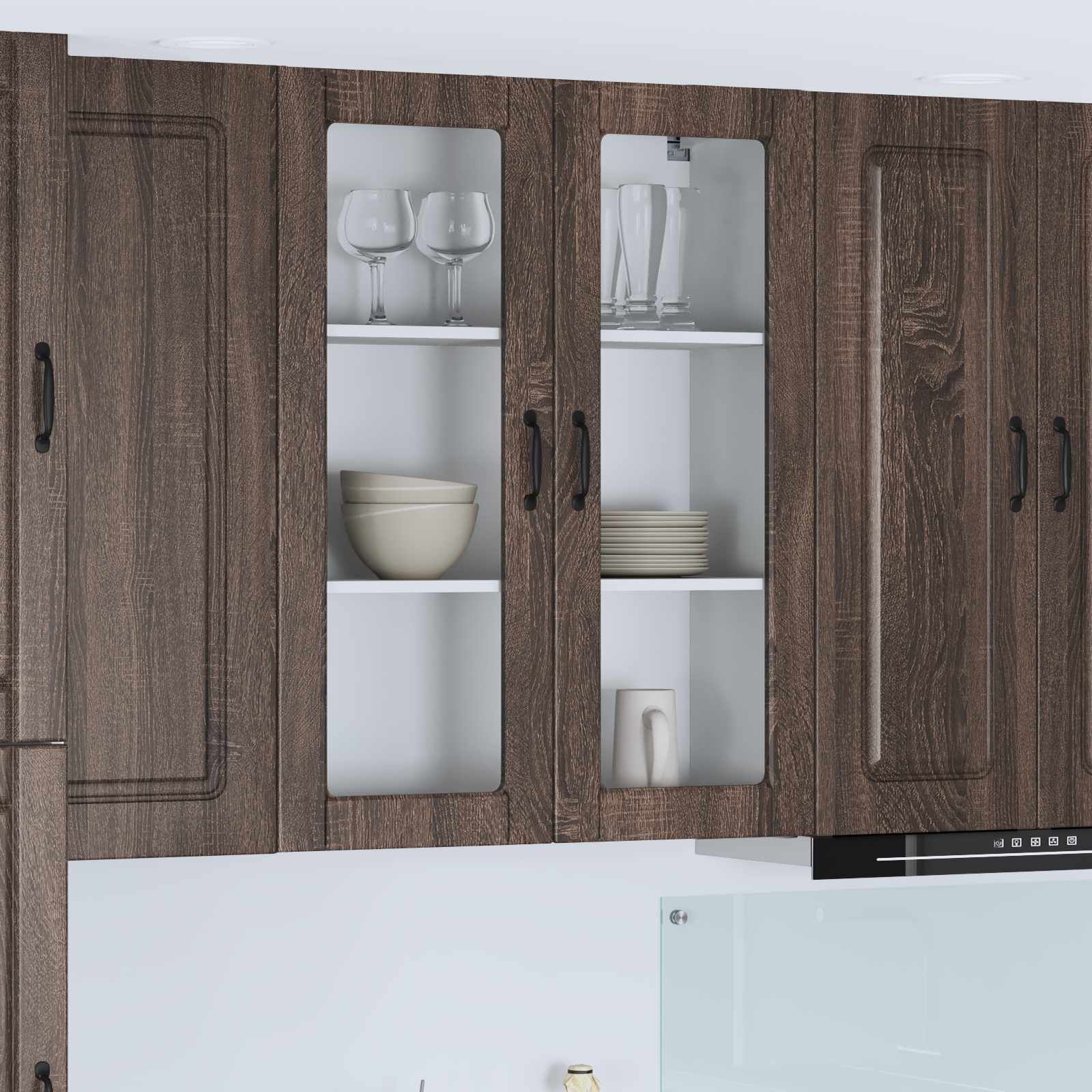vidaXL Meuble de cuisine Kalmar Marron aspect chêne 80 x 31 x 100 cm