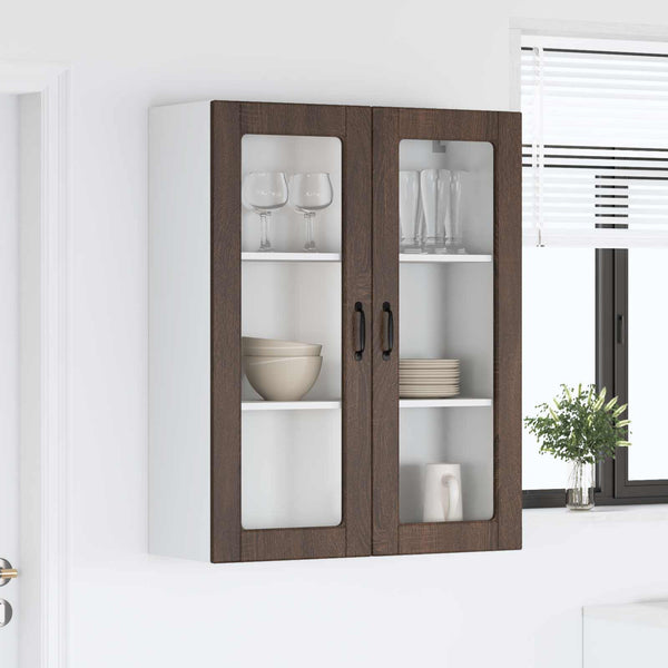 vidaXL Meuble de cuisine Kalmar Marron aspect chêne 80 x 31 x 100 cm