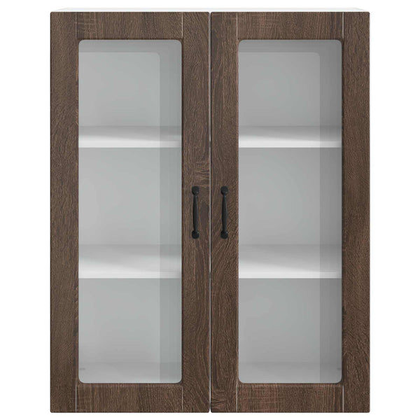 vidaXL Meuble de cuisine Kalmar Marron aspect chêne 80 x 31 x 100 cm