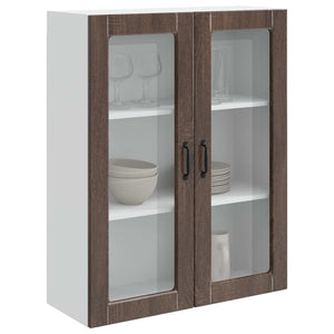 vidaXL Meuble de cuisine Kalmar Marron aspect chêne 80 x 31 x 100 cm