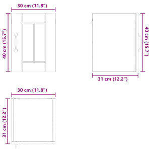 Küchenschrank Lucca, 2er-Set, Weiß