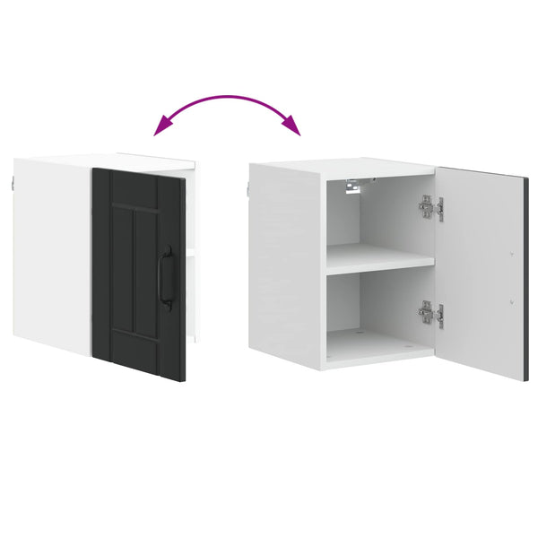 Küchenschrank Lucca, 2er-Set, Schwarz