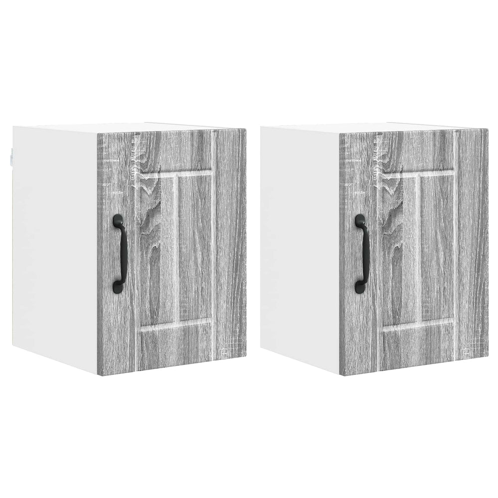 Küchenschrank Lucca 2er-Set Grau Sonoma 30x31x40 cm