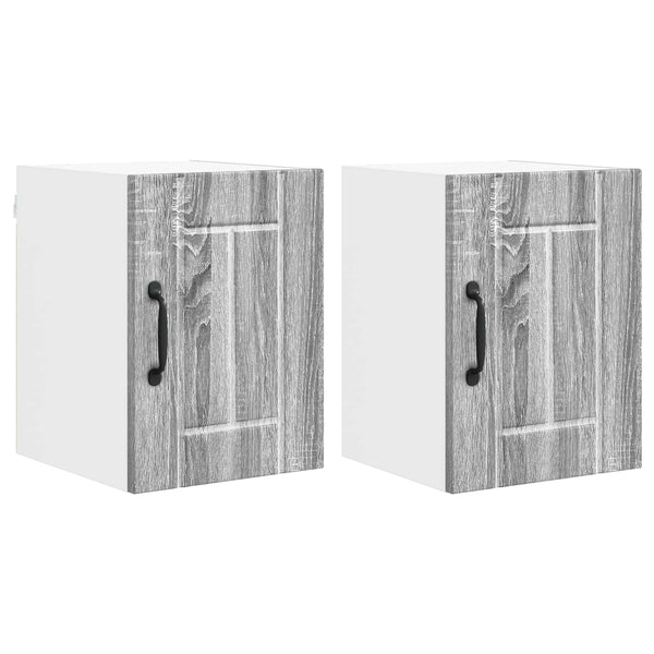 Küchenschrank Lucca 2er-Set Grau Sonoma 30x31x40 cm