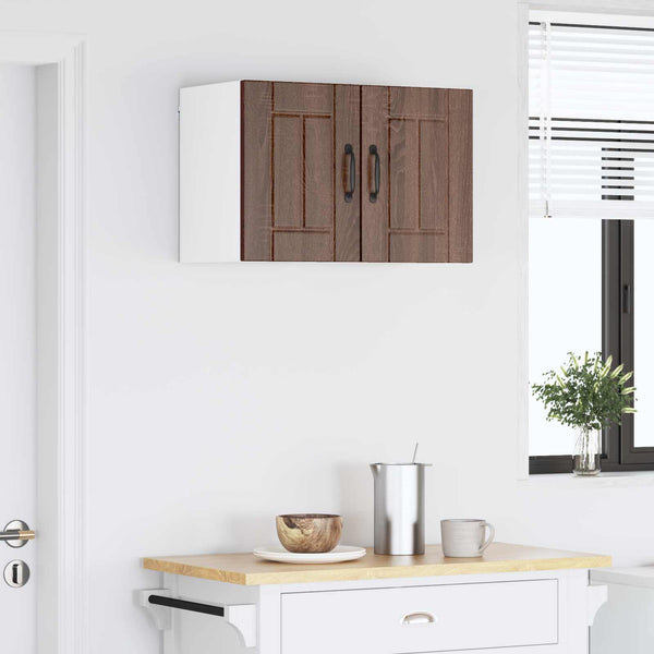 vidaXL Meuble de cuisine Lucca 2 pcs chêne marron 30 x 31 x 40 cm