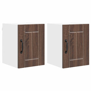 vidaXL Meuble de cuisine Lucca 2 pcs chêne marron 30 x 31 x 40 cm