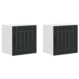 Küchenschrank Lucca, 2er-Set, Schwarz
