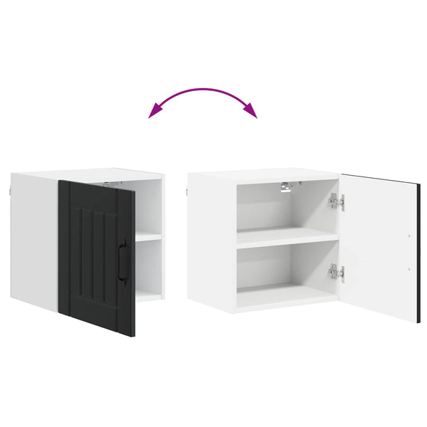Küchenschrank Lucca, 2er-Set, Schwarz
