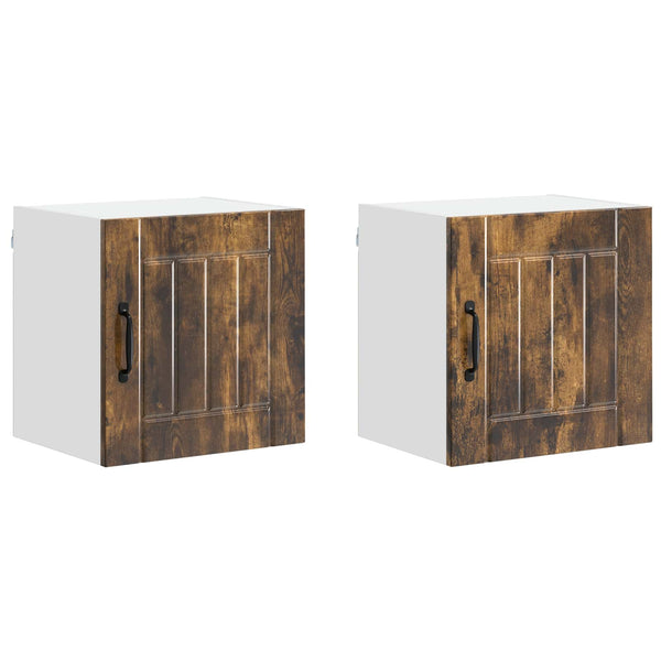 vidaXL Meuble de cuisine Lucca 2 pcs Chêne fumé 40 x 31 x 40 cm