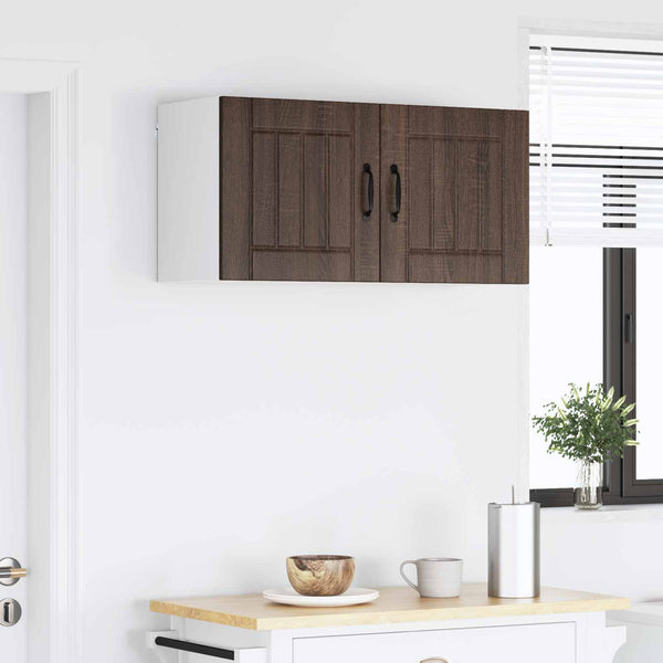 vidaXL Meuble de cuisine Lucca 2 pcs chêne marron 40 x 31 x 40 cm