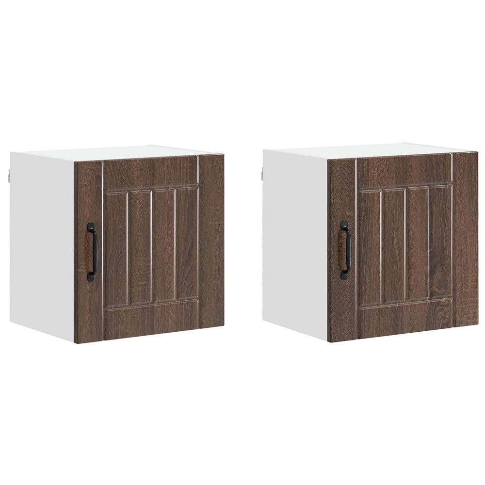 Küchenschrank Lucca 2er-Set Brauneiche