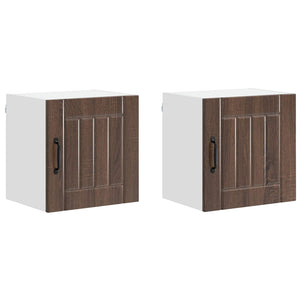vidaXL Meuble de cuisine Lucca 2 pcs chêne marron 40 x 31 x 40 cm