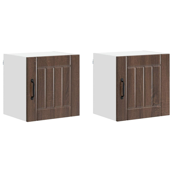 vidaXL Meuble de cuisine Lucca 2 pcs chêne marron 40 x 31 x 40 cm