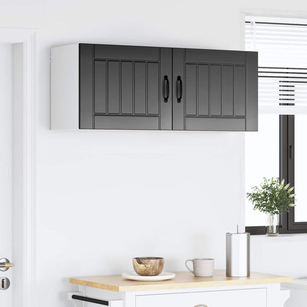 Küchenschrank Lucca, 2er-Set, Schwarz