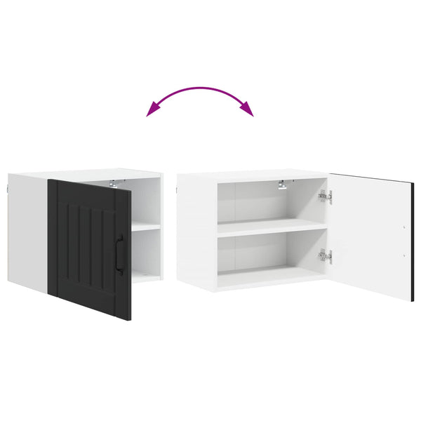 Küchenschrank Lucca, 2er-Set, Schwarz