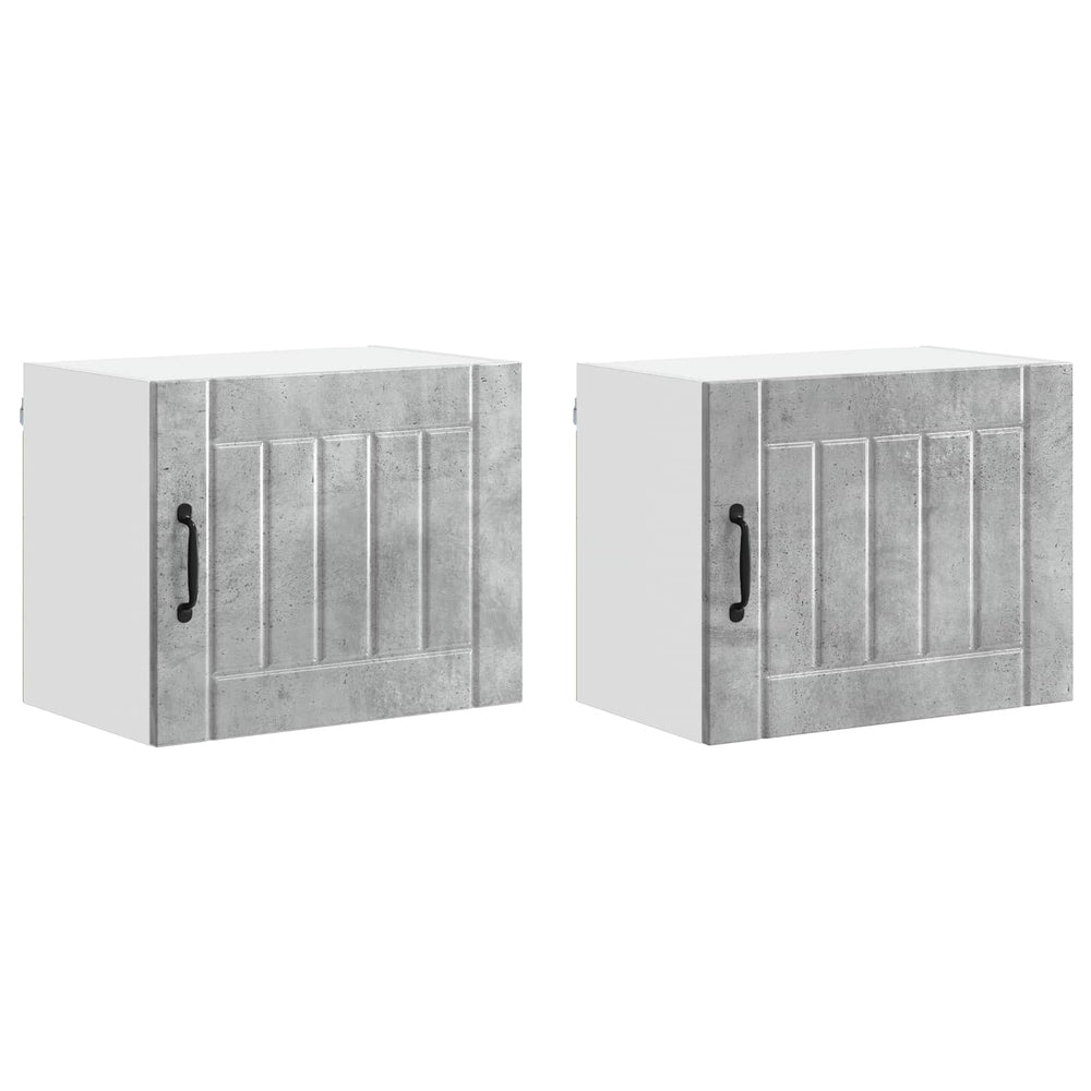 Küchenschrank Lucca 2er-Set Betongrau 50x31x40 cm
