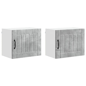 Küchenschrank Lucca 2er-Set Betongrau 50x31x40 cm