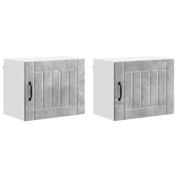 Küchenschrank Lucca 2er-Set Betongrau 50x31x40 cm