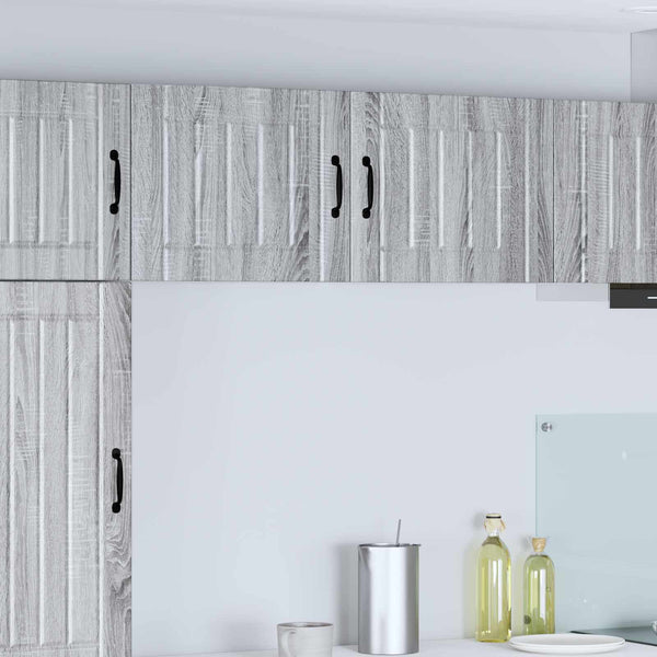 Küchenschrank Lucca, 2er-Set, Grau/Sonoma, 50x31x40 cm