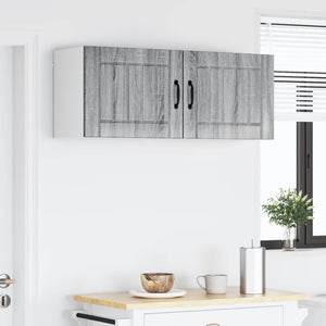 Küchenschrank Lucca, 2er-Set, Grau/Sonoma, 50x31x40 cm