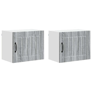 Küchenschrank Lucca, 2er-Set, Grau/Sonoma, 50x31x40 cm