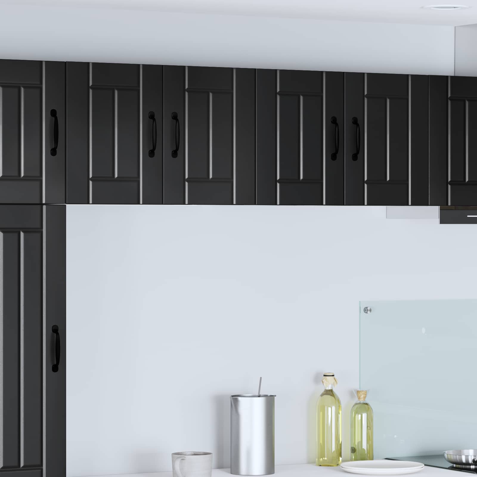 Küchenwandschrank Lucca Schwarz 60cm