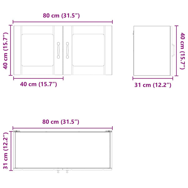 Küchenschrank Lucca Sonoma-Eiche 80 cm