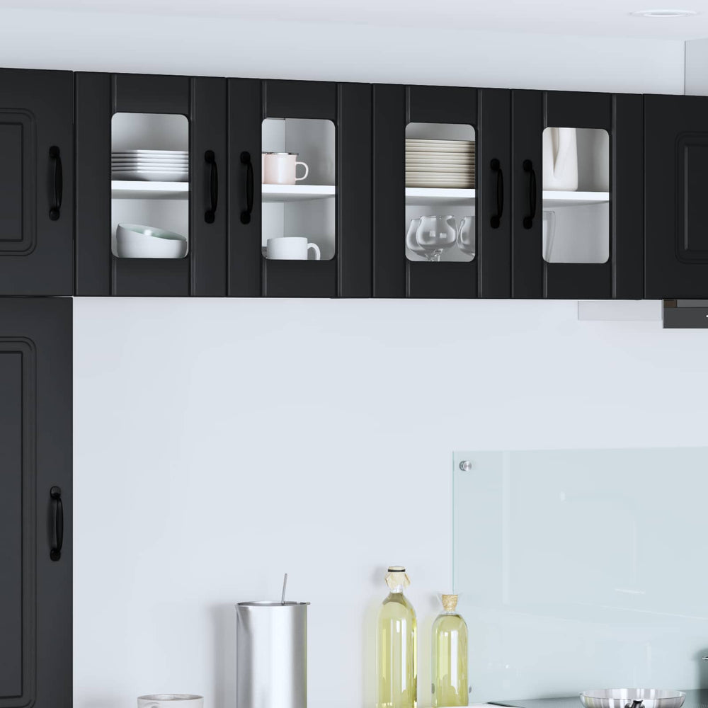 Küchenschrank Lucca, 2er-Set, Schwarz
