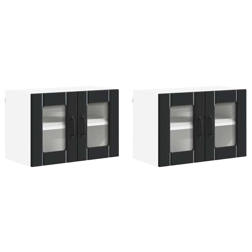 Küchenschrank Lucca, 2er-Set, Schwarz