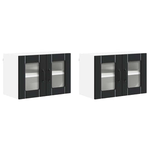 Küchenschrank Lucca, 2er-Set, Schwarz