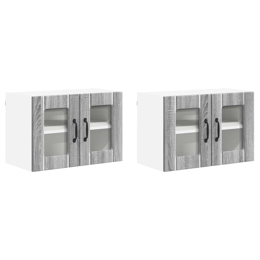 Küchenschrank Lucca 2er Set Grau/Sonoma