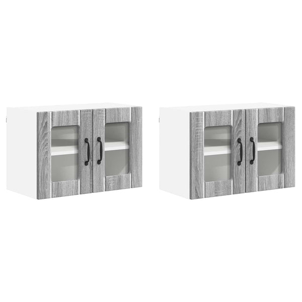 Küchenschrank Lucca 2er Set Grau/Sonoma