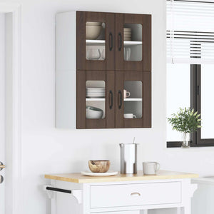 vidaXL Meubles hauts de cuisine Lucca 2 pcs chêne marron 60 x 31 x 40 cm