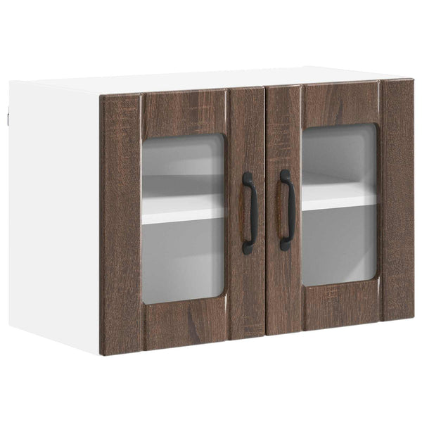 vidaXL Meubles hauts de cuisine Lucca 2 pcs chêne marron 60 x 31 x 40 cm