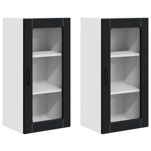 Küchenschrank Lucca Schwarz, 2er-Set