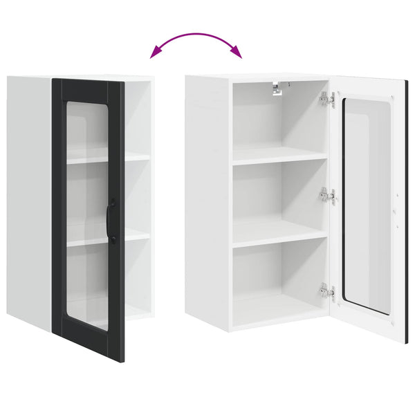 Küchenschrank Lucca Schwarz, 2er-Set