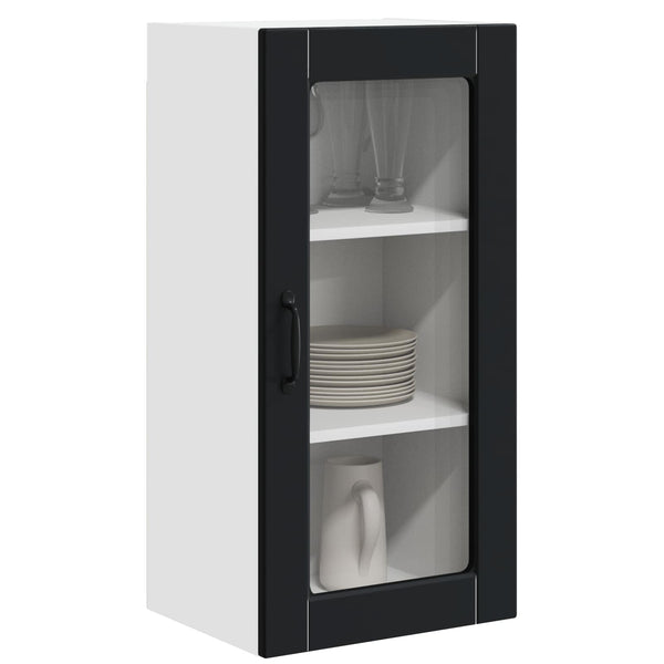 Küchenschrank Lucca Schwarz, 2er-Set