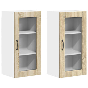 Meuble de cuisine vidaXL Lucca 2 pcs chêne Sonoma 40 x 31 x 80 cm